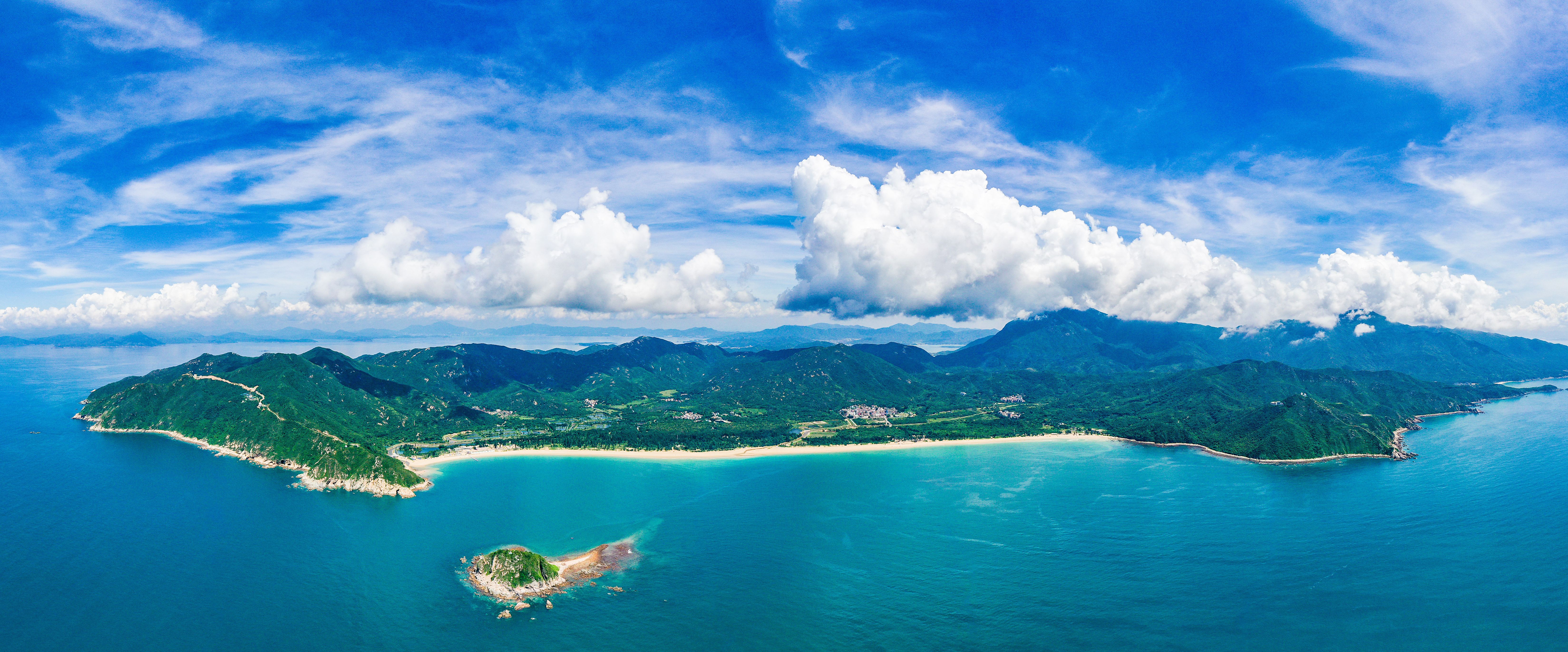 视频|首飞!深圳东西涌将开通景区无人机服务专线,游客扫码可点单