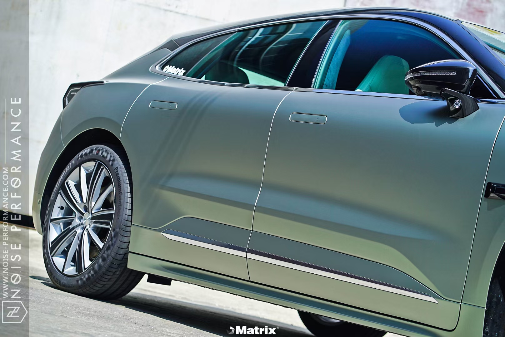 极氪001矩阵改色膜超哑灰绿,质感非你所想