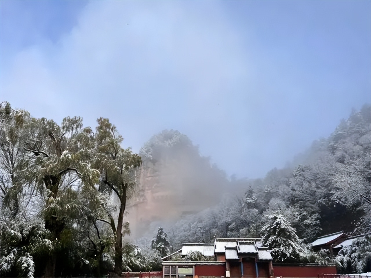 甘肃天水雪景图片