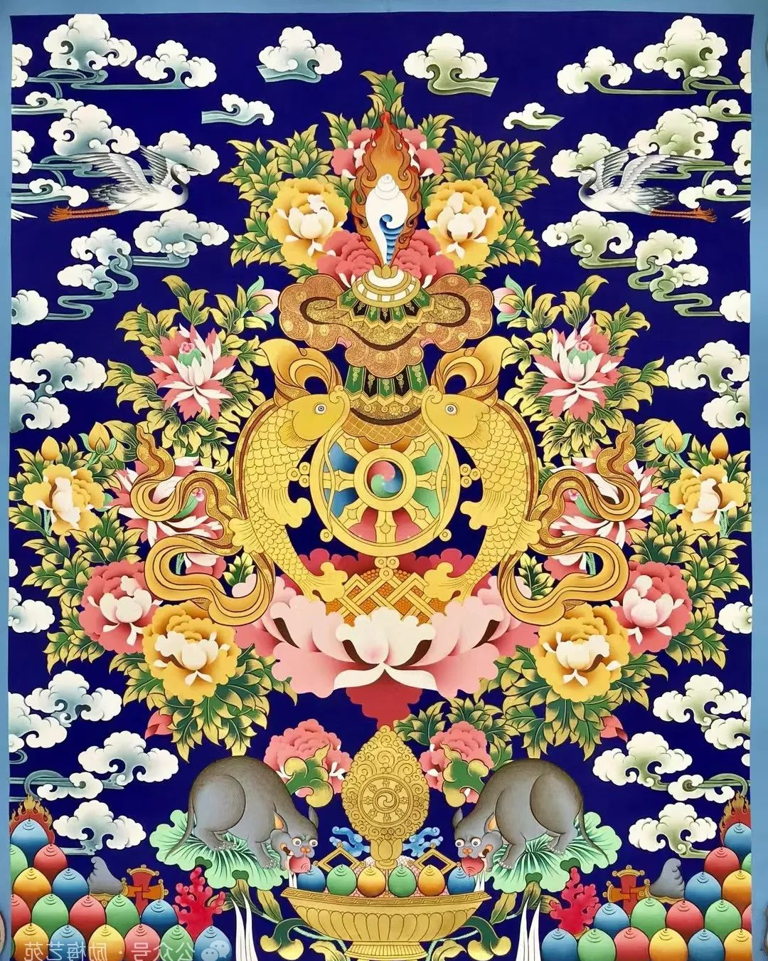 唐卡中的多样化吉祥图案