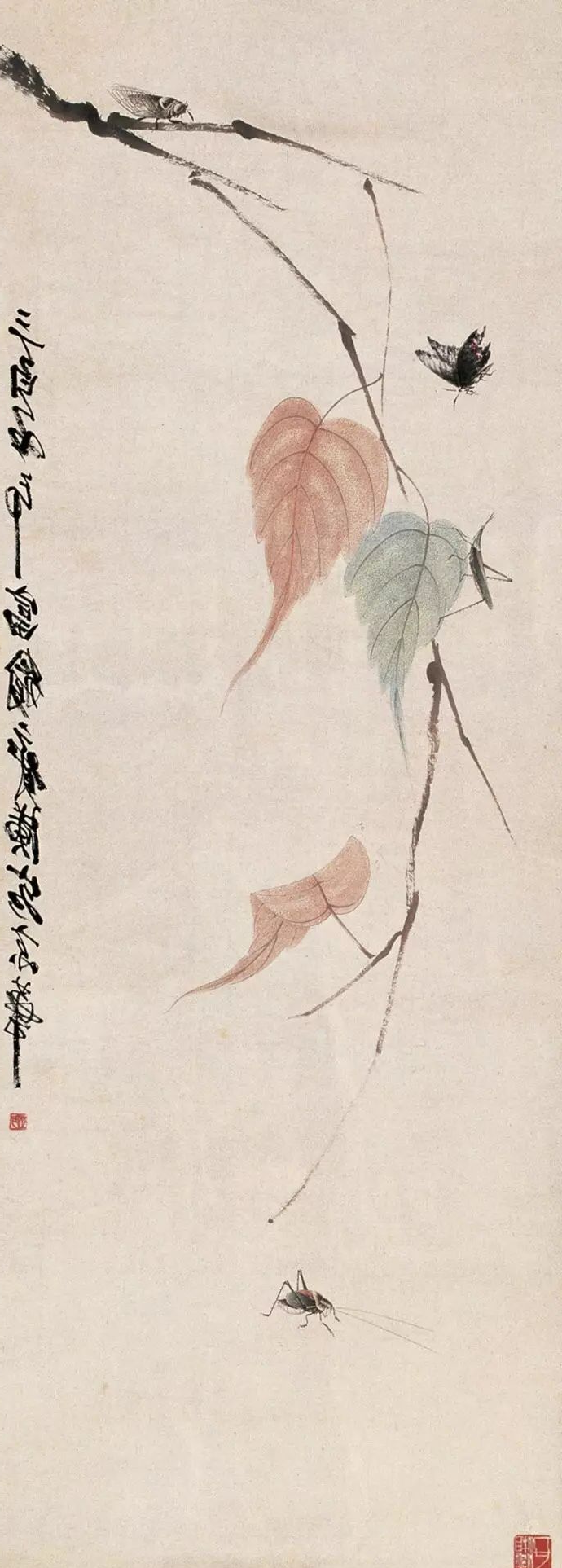 欣赏齐白石笔下的蝉图,感受"薄如蝉翼"的艺术效果
