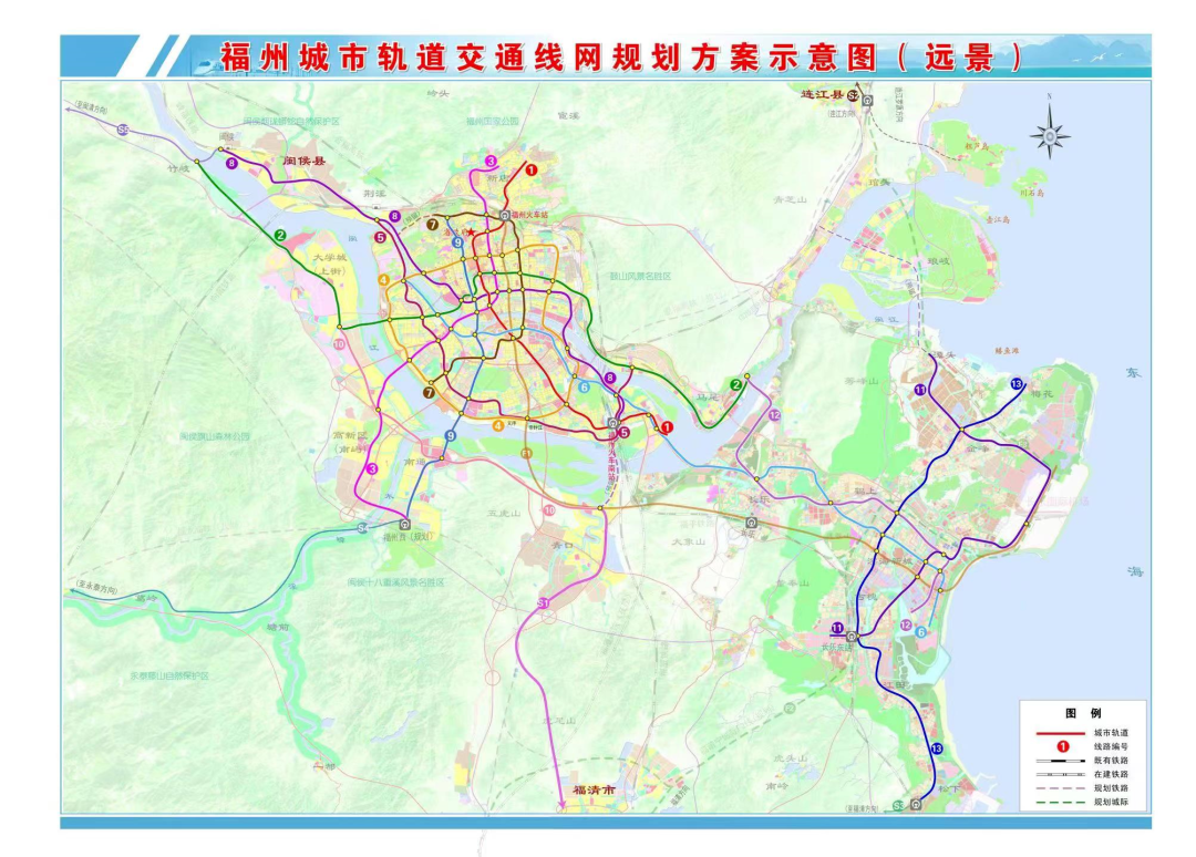 福州地铁2030年规划图图片