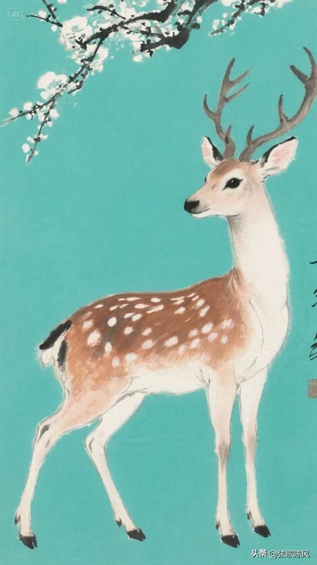 国画之美一一一梅花鹿