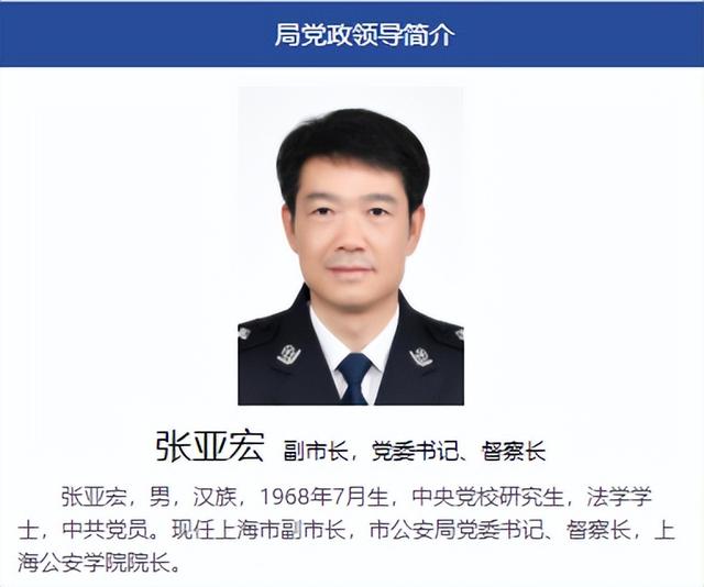 上海市公安局张亚宏图片