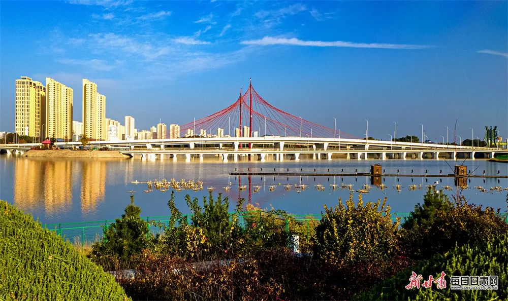 庆阳南湖公园冬日光影