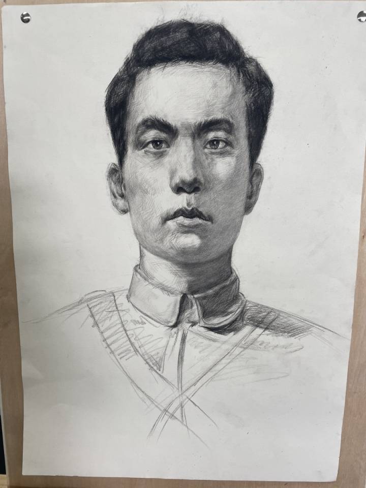 革命先烈素描图片