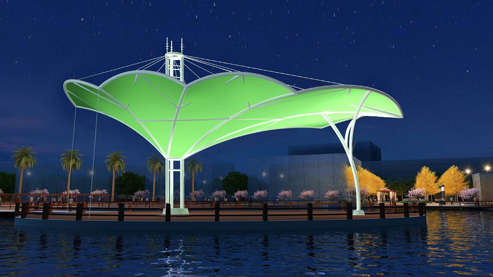 美观实用漂亮的景观棚遮阳棚推荐-张拉膜结构