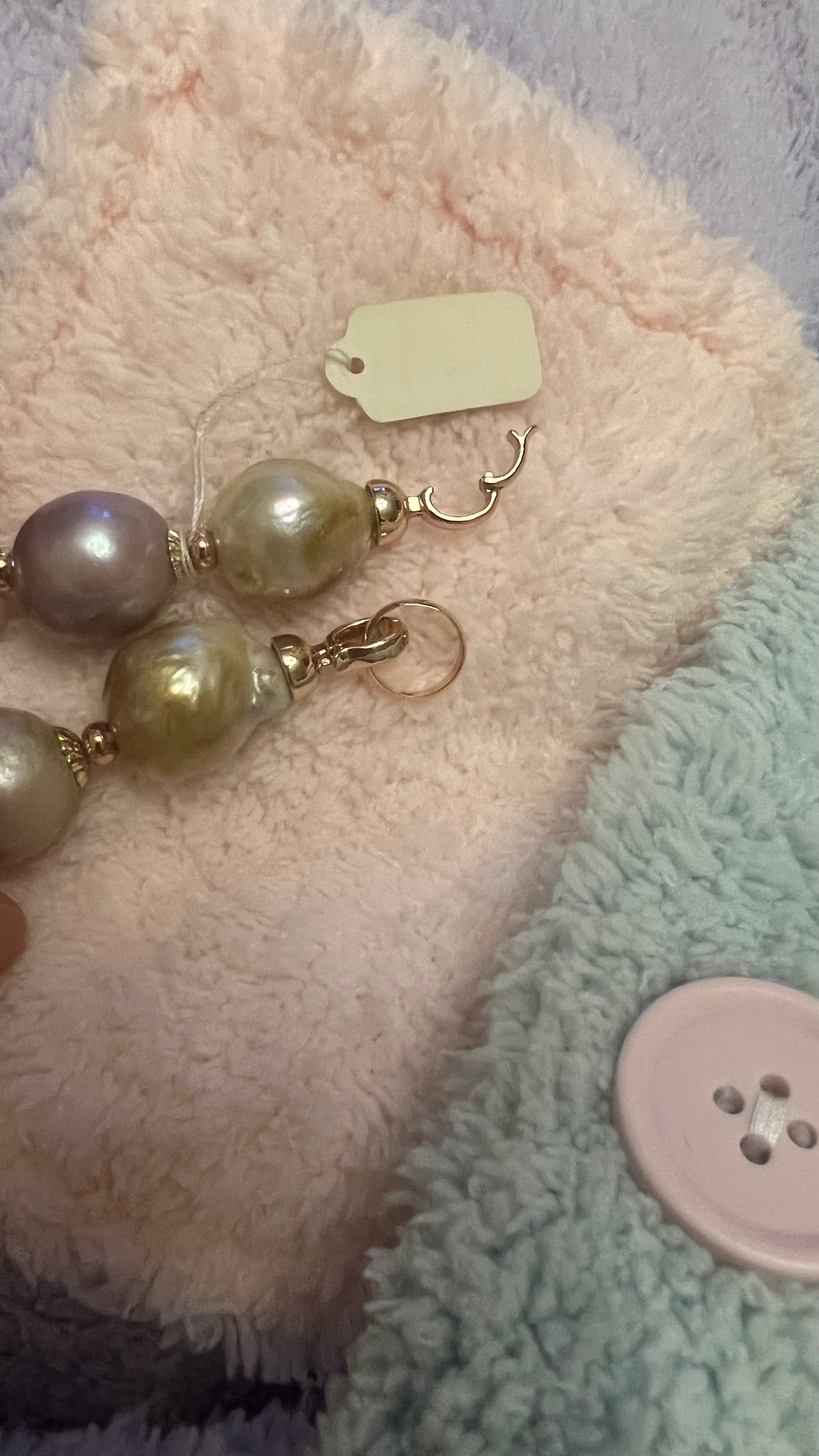 「买家秀」正品巴洛克异形紫色淡水手串