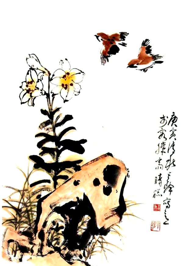 孙其峰的多幅写意花鸟作品精选