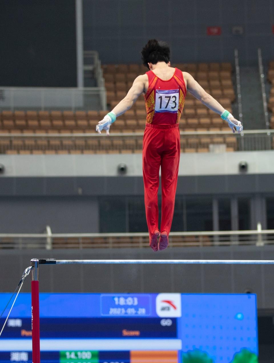 2023全国体操锦标赛今日收官,奥运冠军邹敬园双杠摘金