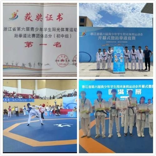 秀洲区油车港镇中学跆拳道队荣获浙江省第六届青少年学生阳光体育运动