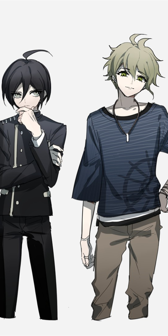 《弹丸论破》最原终一x天海兰太郎,动漫全面屏壁纸