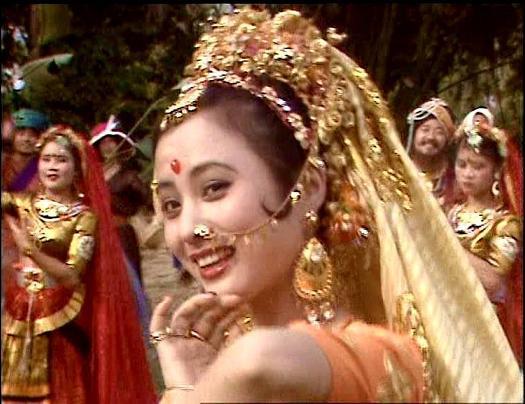 《西游记》天竺少女玉兔精李玲玉,23岁的混血儿子很酷!