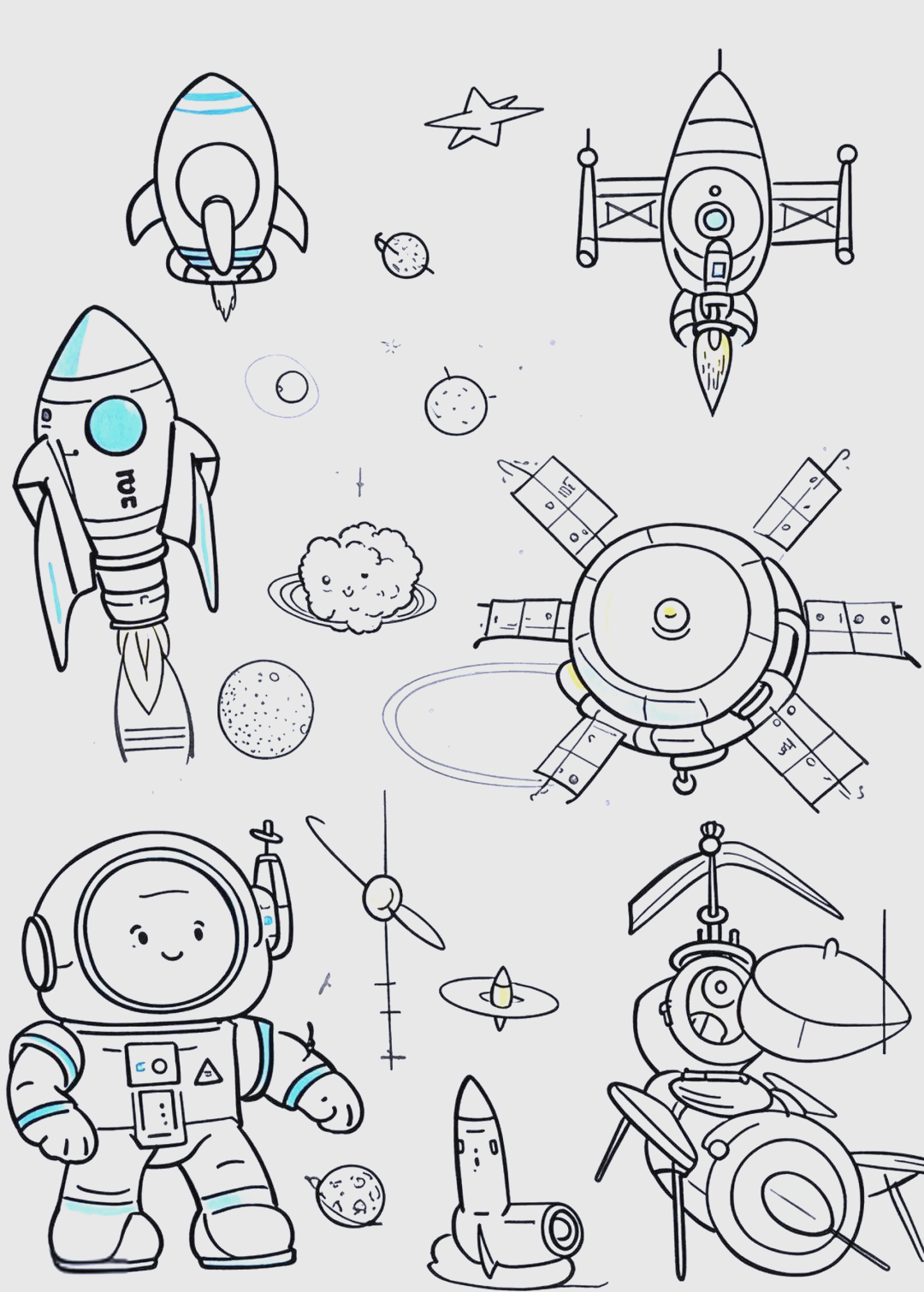 航天发射科技主题绘画大赛,这些绘画技巧值得一试!