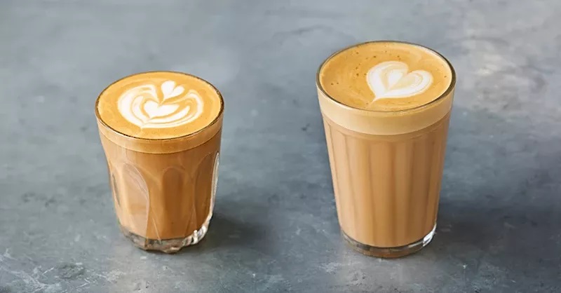 拿铁和flat white怎么区分?澳瑞白咖啡味更重?latte奶泡更厚?