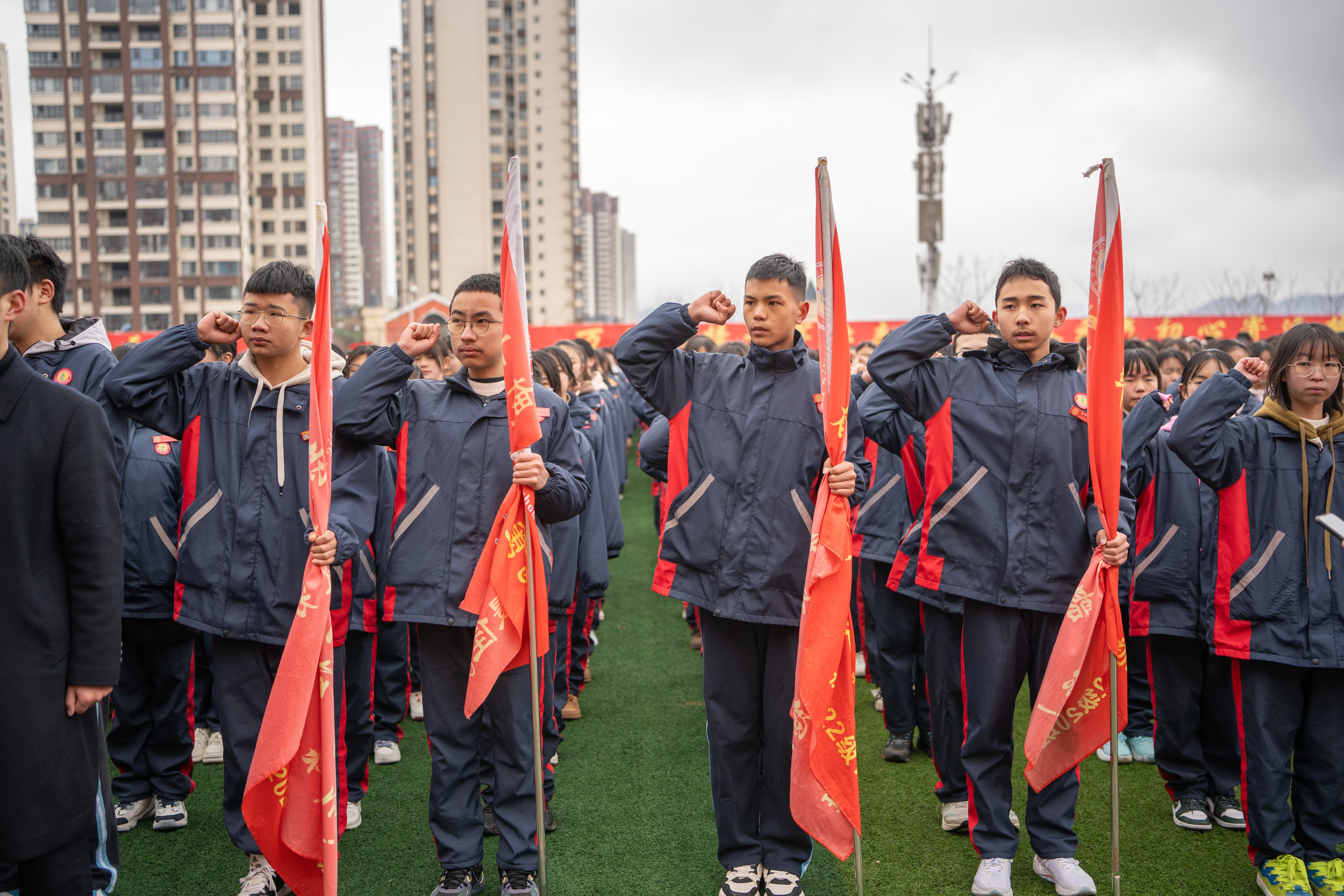 毕节这所学校万名师生举行2024年春期开学典礼