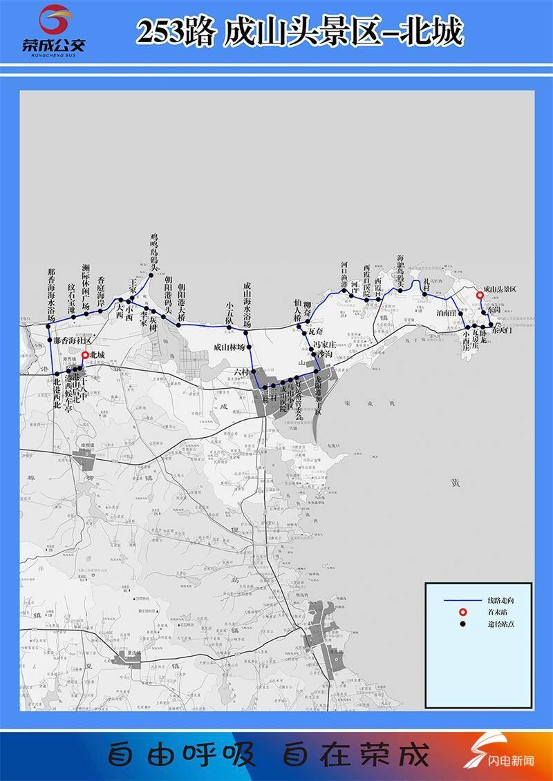 10月20日起威海荣成这几路公交车路线调整 崖西交管所站点名称变更为