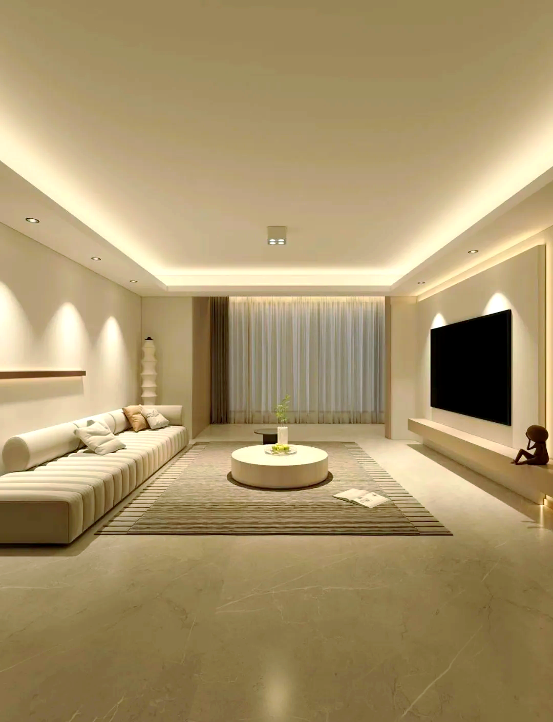 大平顶装饰大平顶设计,作为吊顶中最简洁的一种,通过将吊顶面板直接