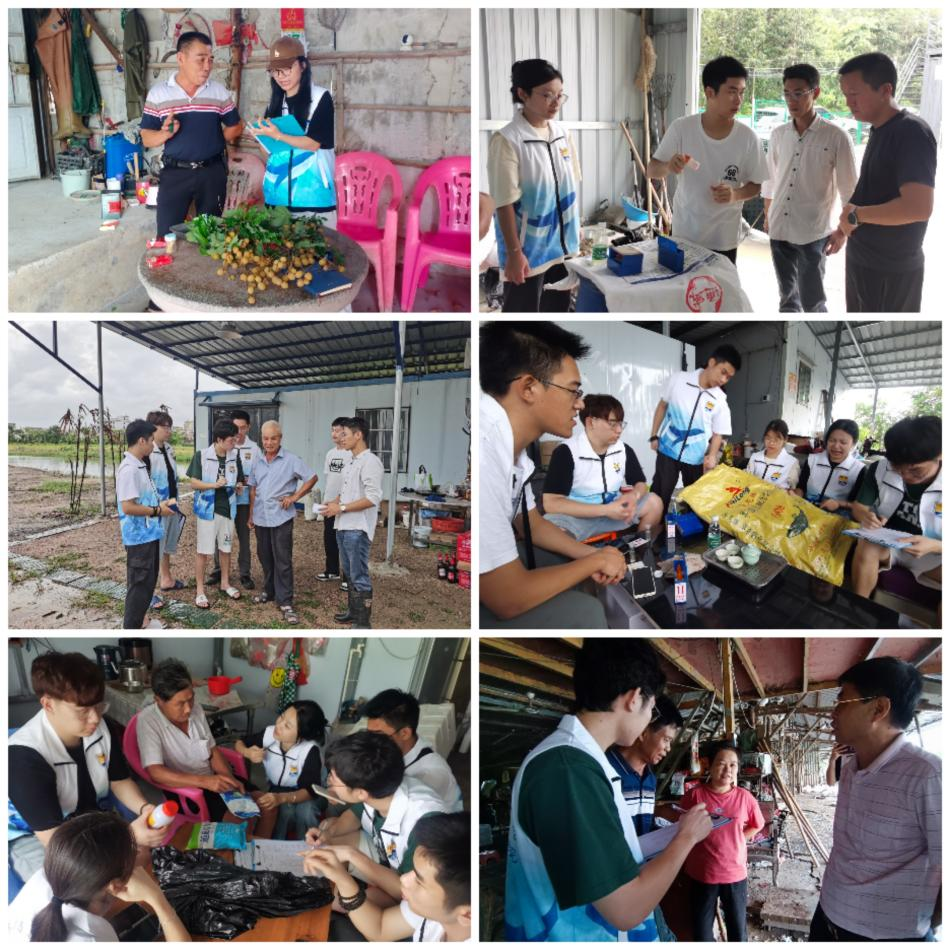 大学生实践团技术帮扶揭阳揭东桂岭镇水产养殖