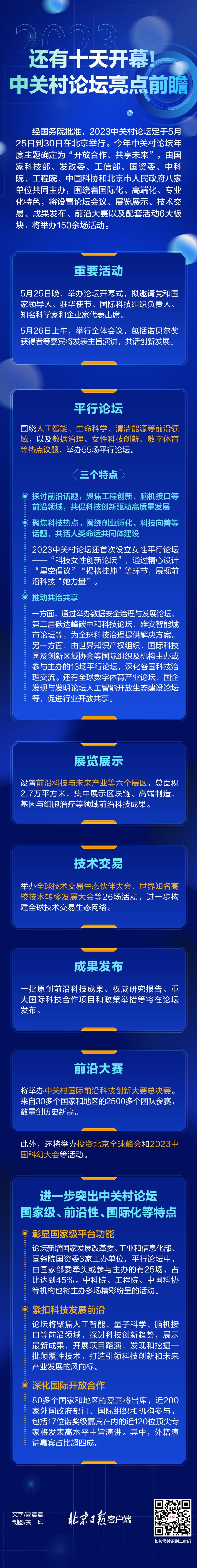还有十天开幕!2023中关村论坛亮点一图前瞻