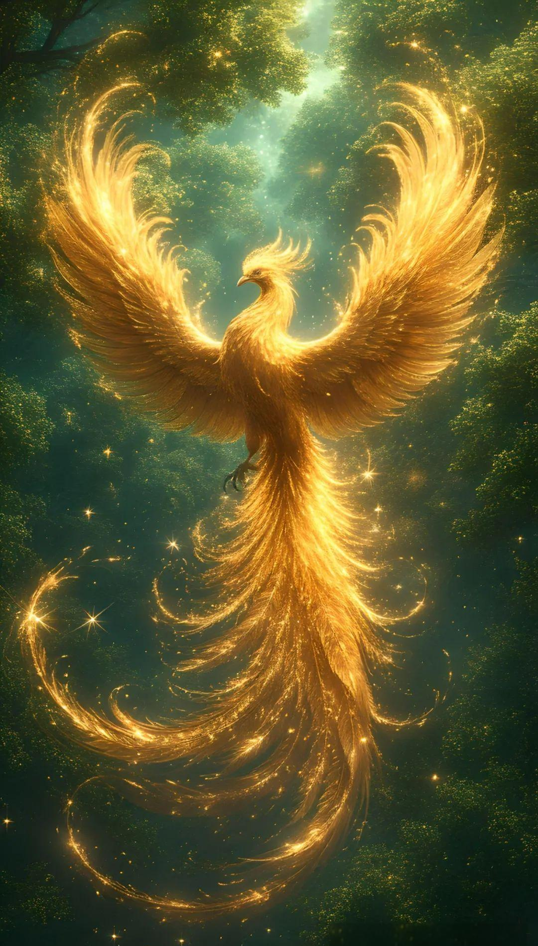 壁纸|惊艳的8k高清金凤凰翱翔图「附关键词」