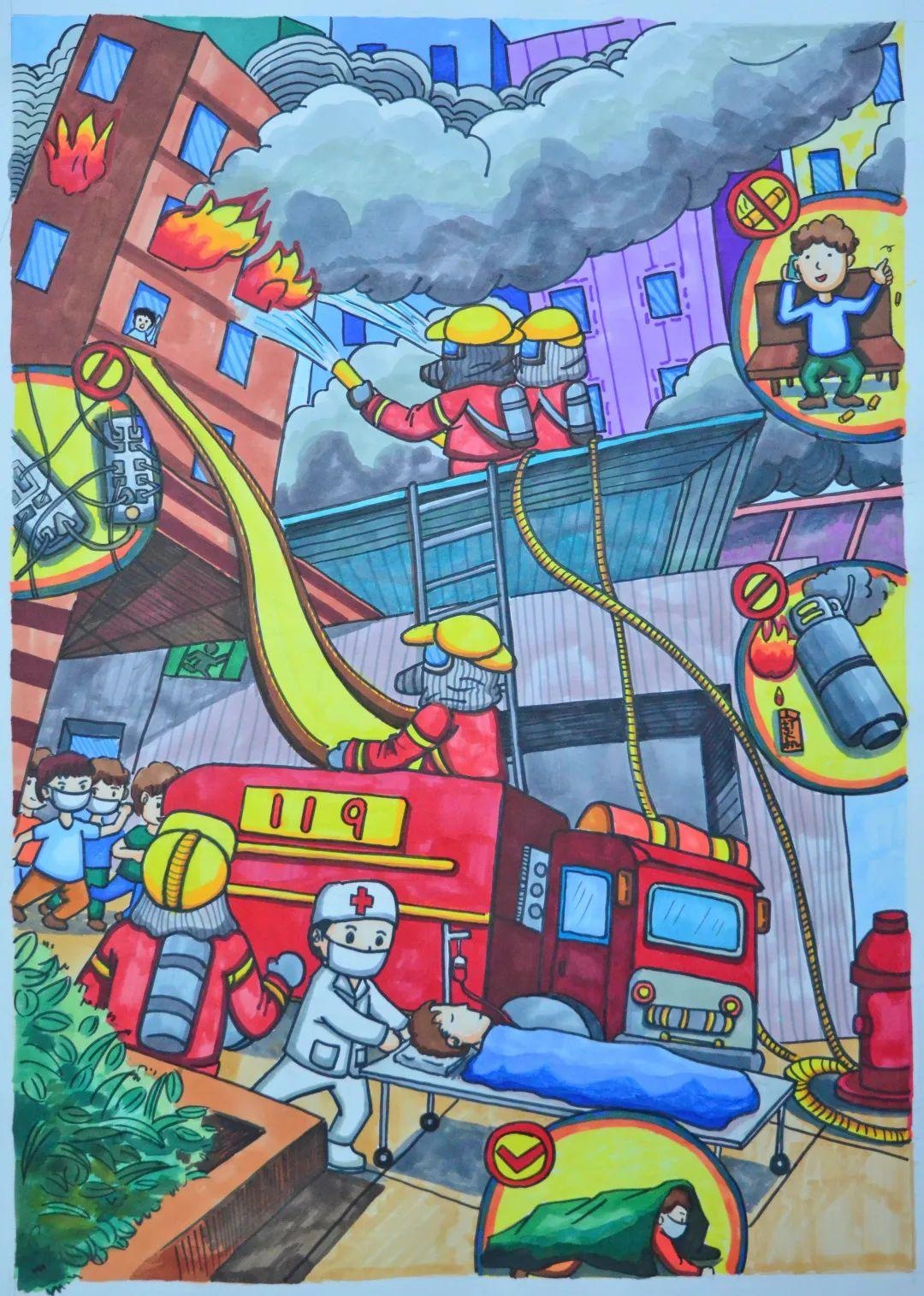 关注消防 生命至上儿童消防绘画大赛「少儿组」优秀作品展