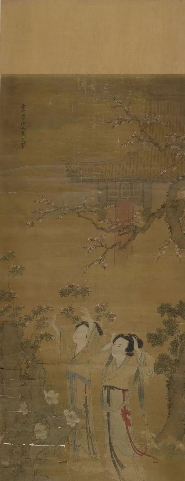 每日一赏|中国国画历代精品高清展:明 蒋乾《仕女图》轴