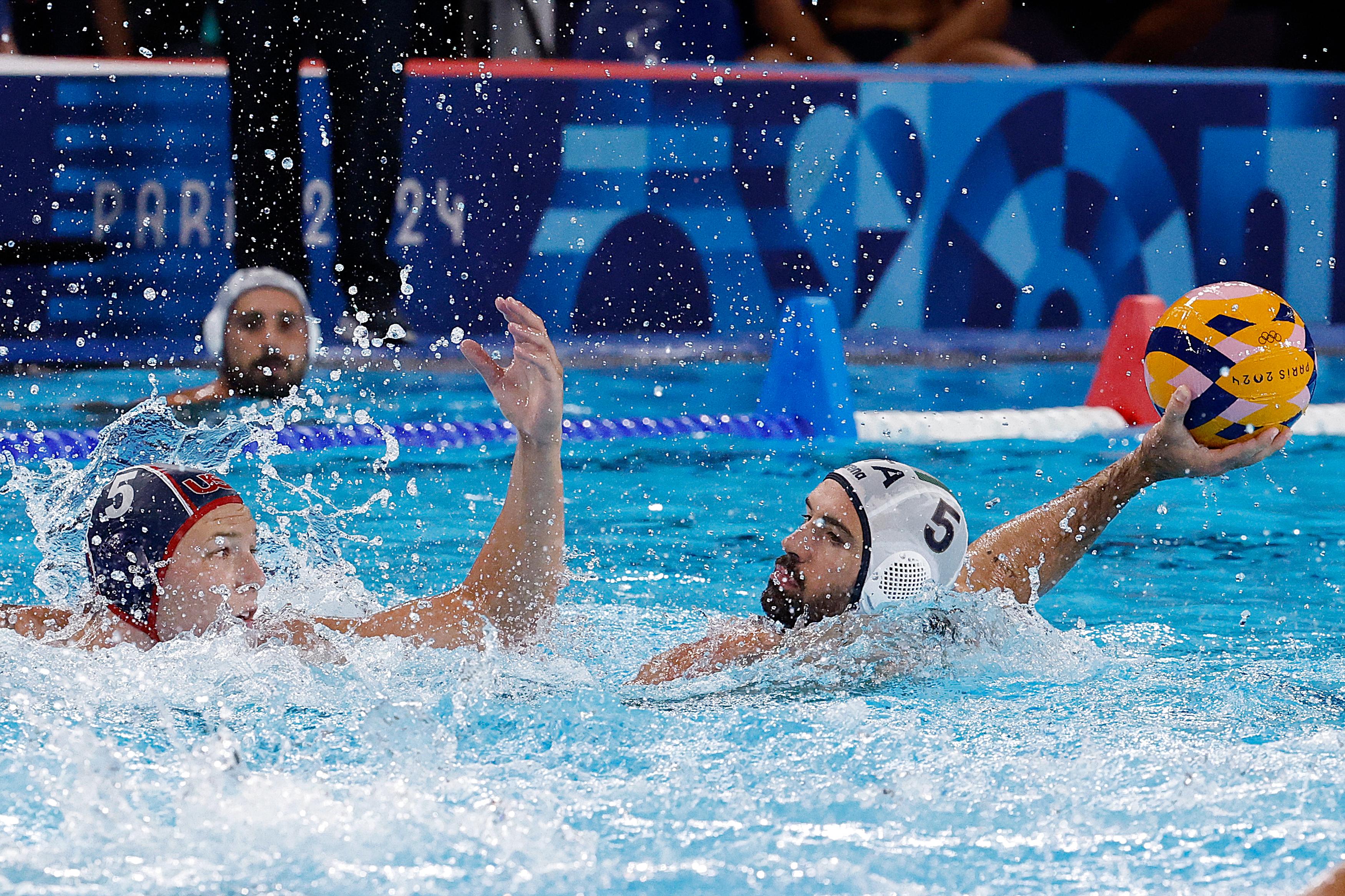 巴黎奥运会|水球——男子小组赛:意大利胜美国(2)