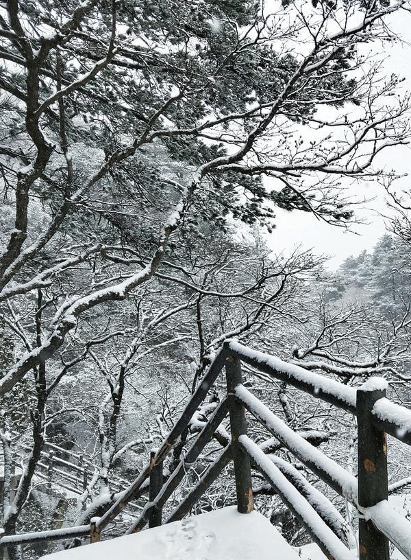 尧山雪景图片