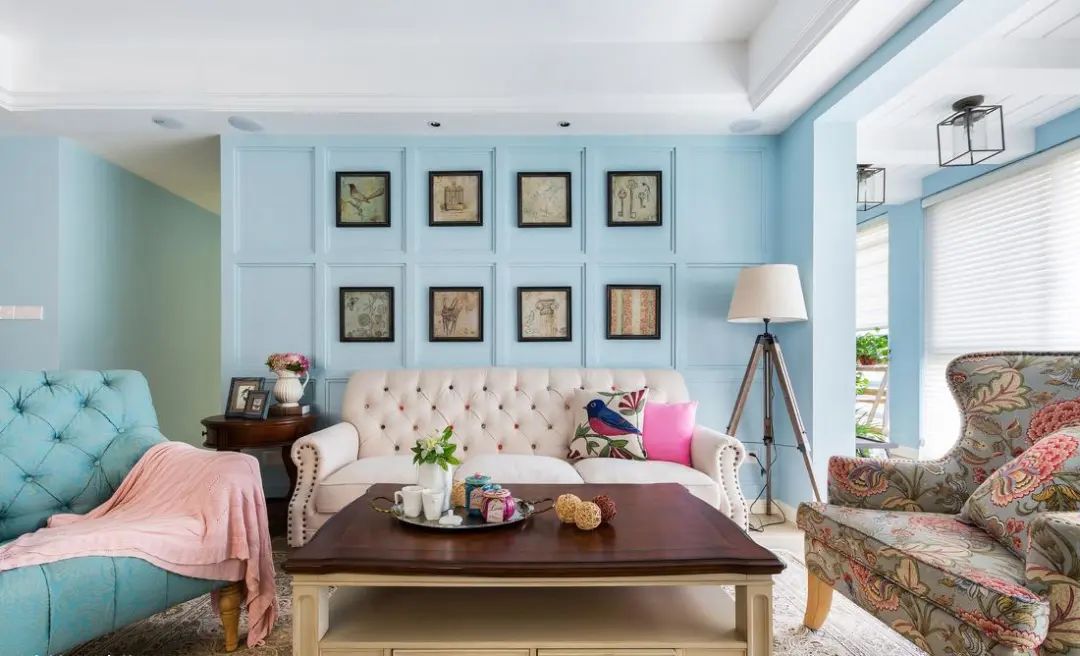 马卡龙色系装修,粉蓝搭配太过美丽!清新舒适真的爱了