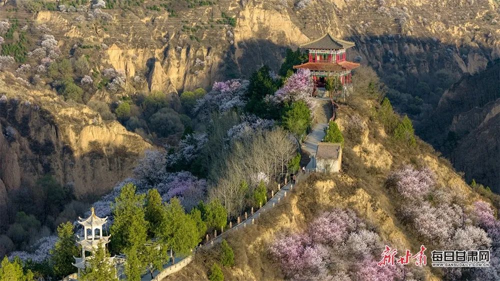 西峰小崆峒山春景如画 吸引市民纷至沓来