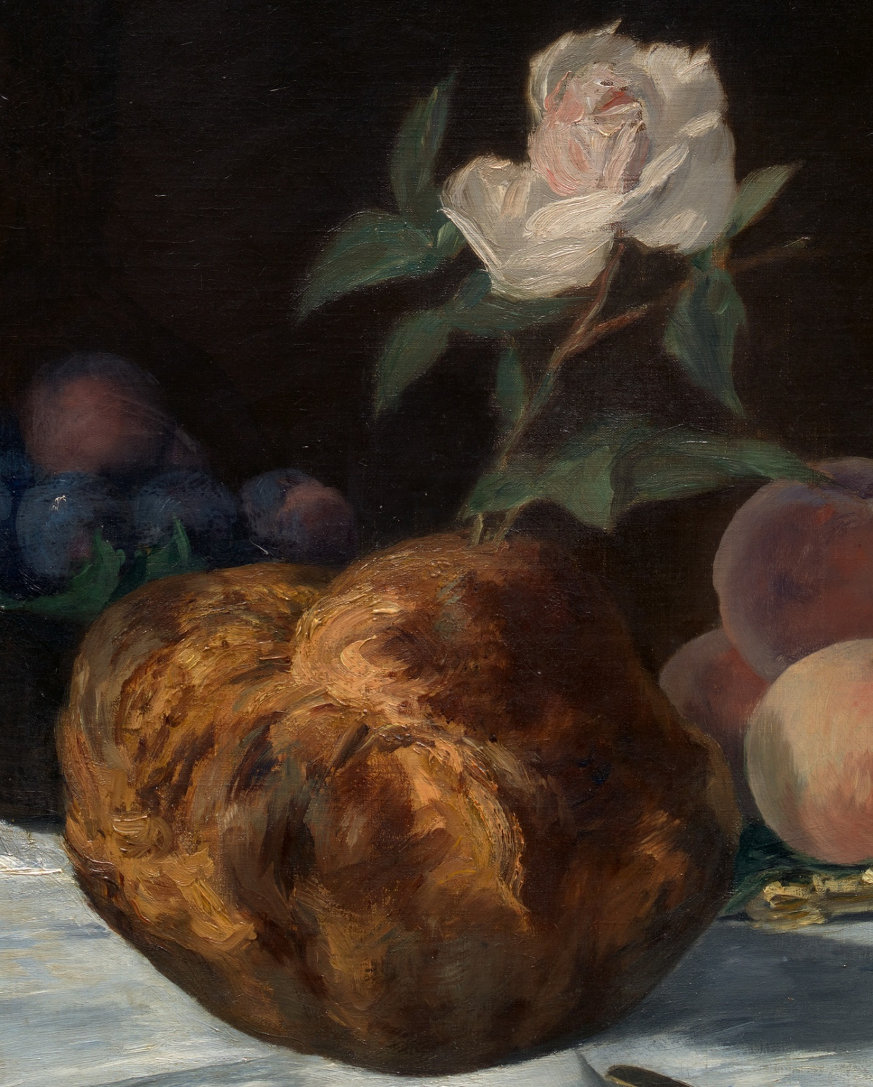 马奈静物油画《奶油蛋卷》赏析