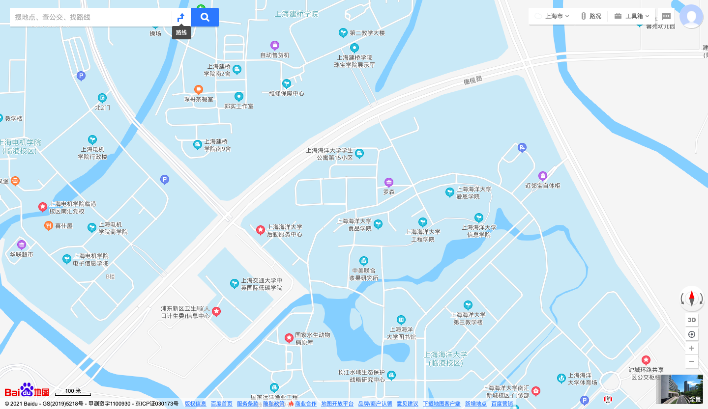 上海海洋大学校园地图