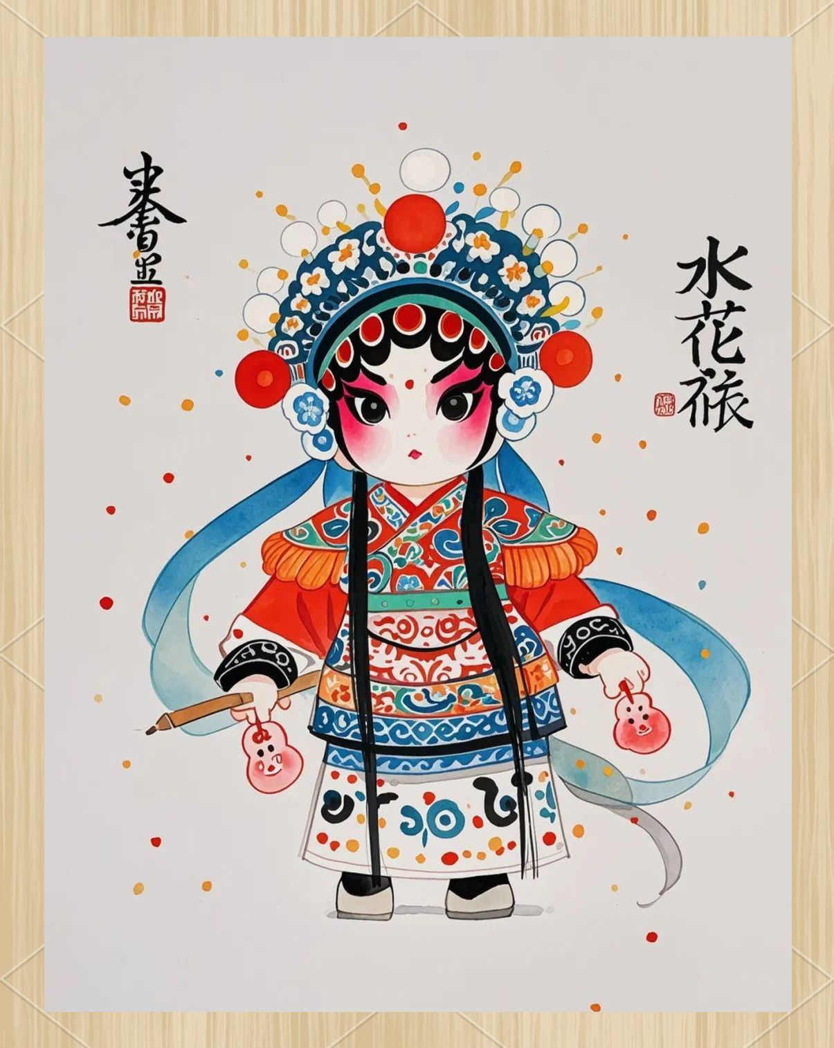 探索戏曲小花旦的绘画技巧与魅力