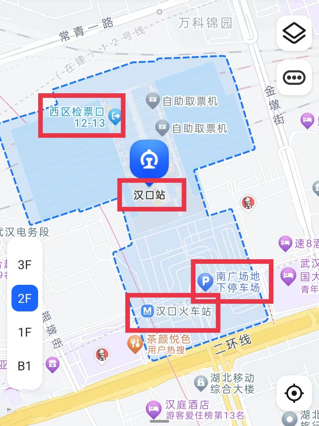 武汉汉口站地图图片