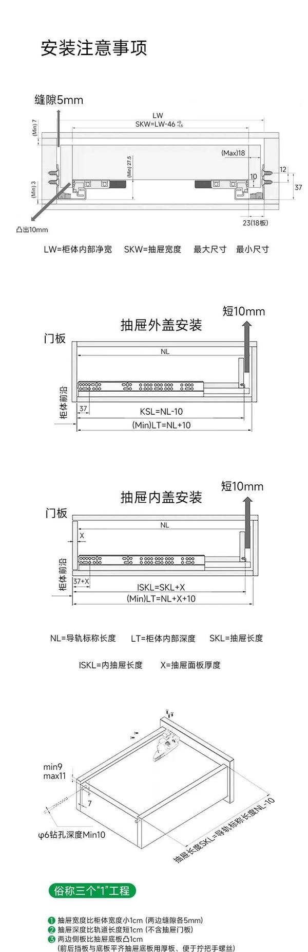 隐藏式托底滑轨拆卸图图片