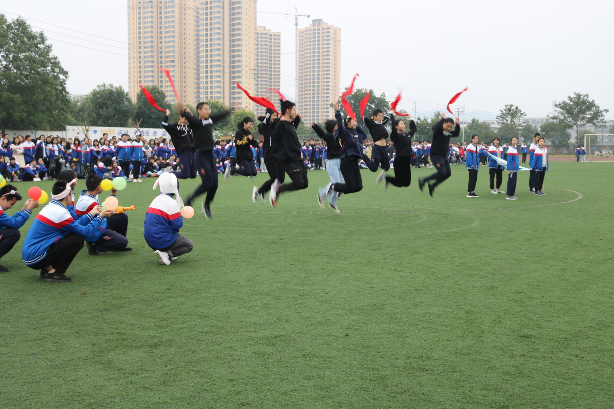 中江县城北中学举办第35届田径运动会