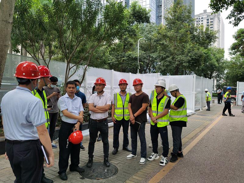 市公路事务中心副主任陈集胜同志带队到人民路快速化提升工程(人行