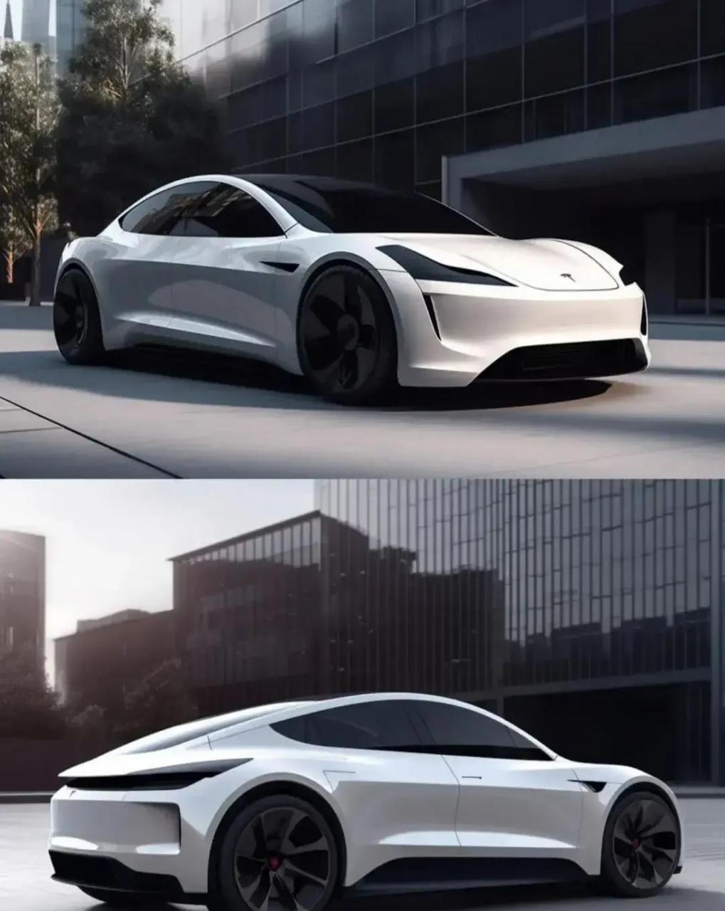 特斯拉2024款model 3渲染图落地,运动感更进一步.