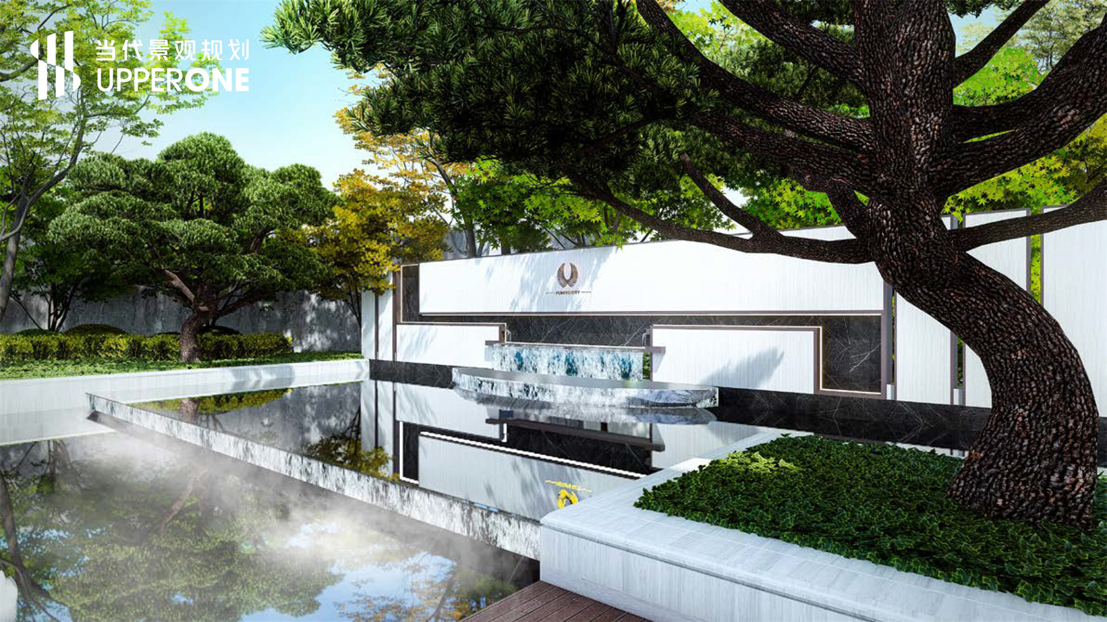 河南驻马店鹏宇城展示区景观效果图|当代景观规划