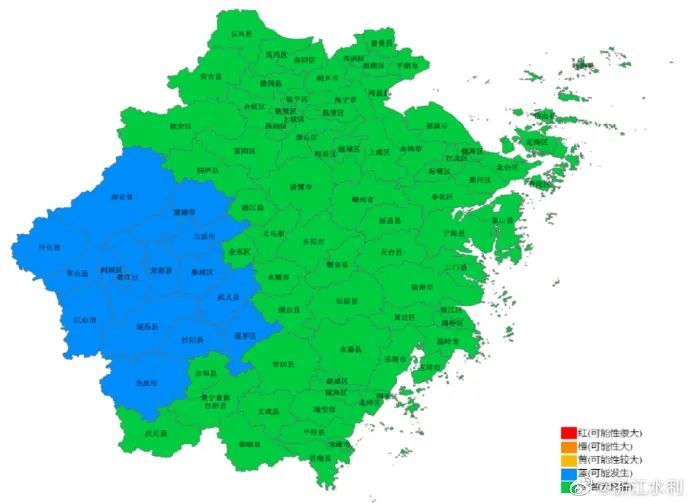 大雨暴雨浙江進入新一輪降水集中期麗水慶元縣調整防汛應急響應至i級