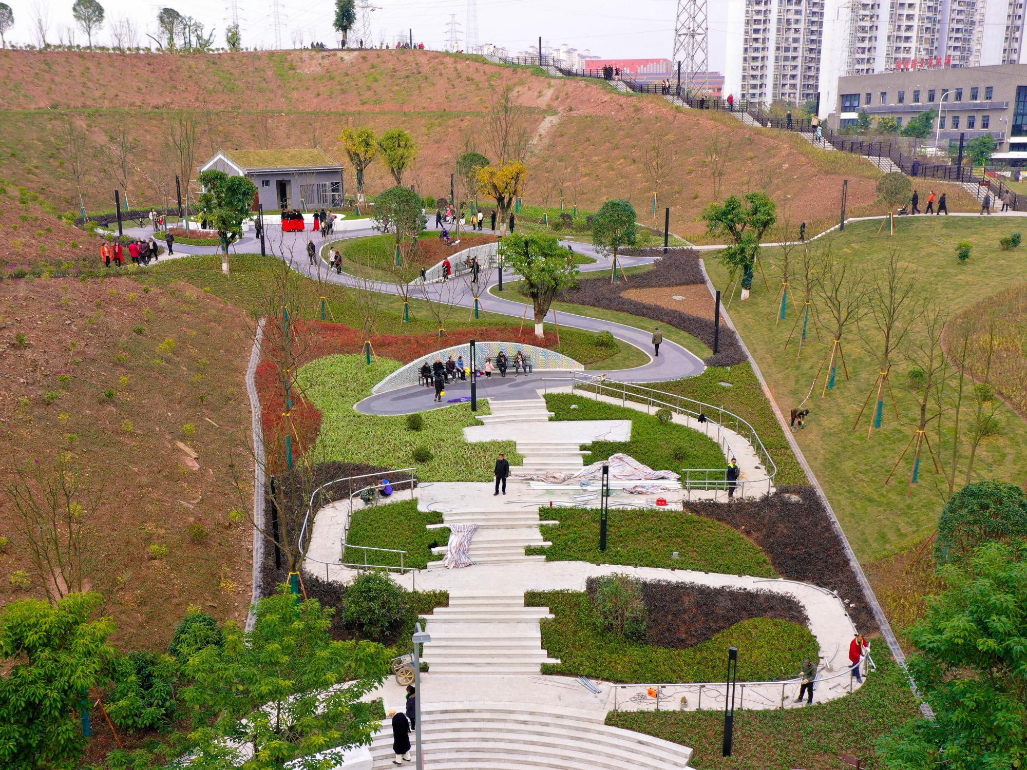 新年新气象重庆江北优质公园陆续开放市民休闲又添好去处