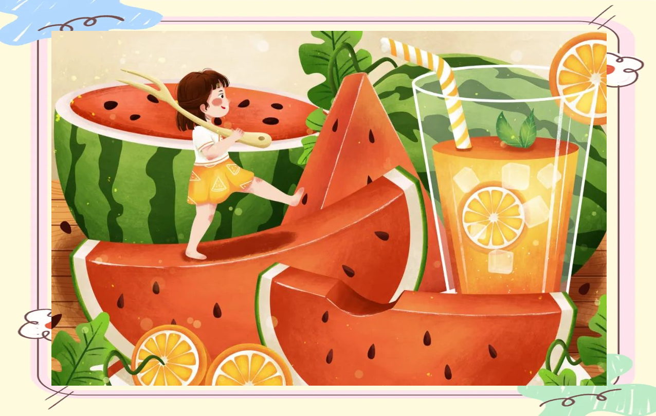 夏日主题系列之西瓜游乐园:探索西瓜与多样人物表现