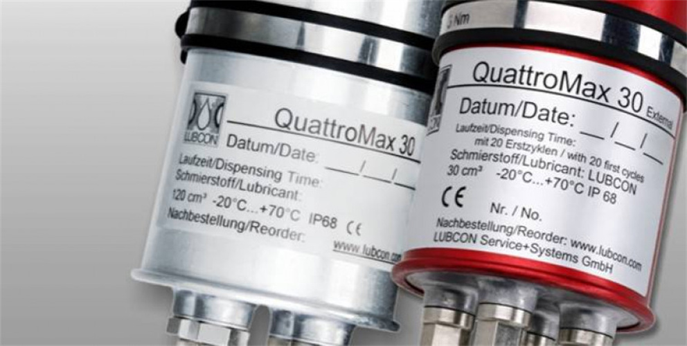 德国lubcon润滑系统quattromax 30将润滑剂自动分配到四个润滑点