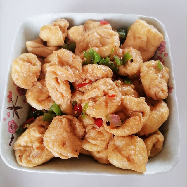 素炒油豆腐