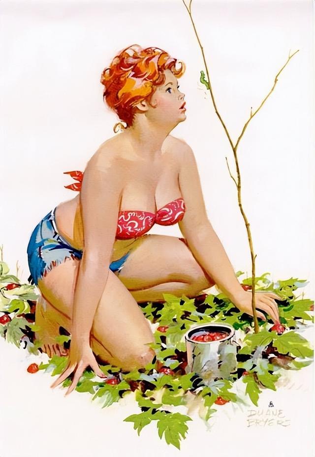 ②胖妞"希尔达hilda"性感胖妞,憨态动人︱艺术名画