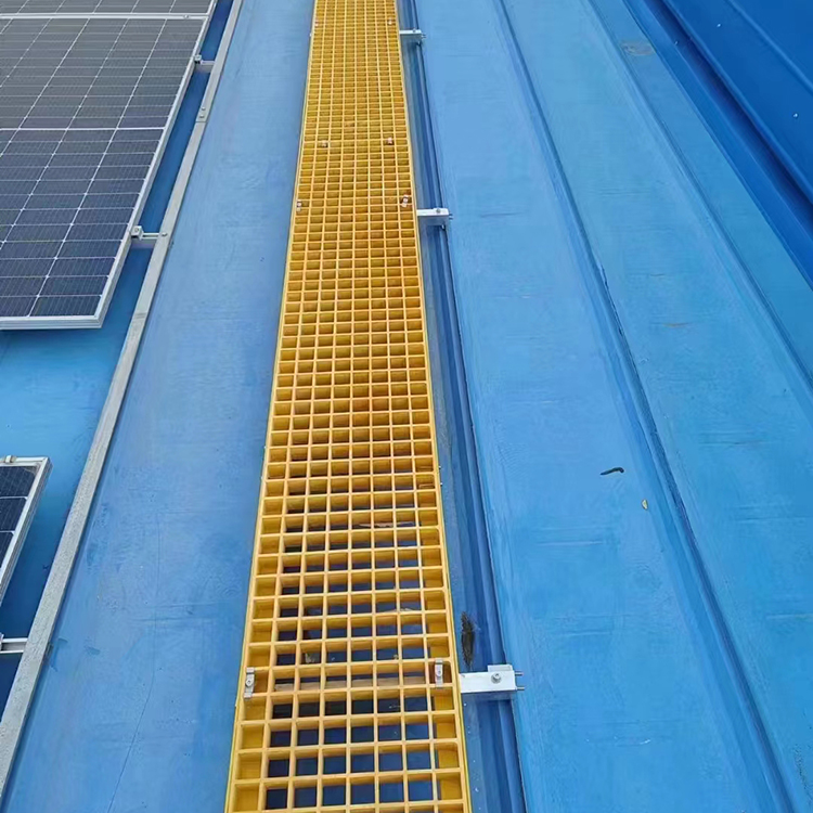 防滑玻璃钢格栅走道板 颜色黄色,绿色,灰色 孔型方形