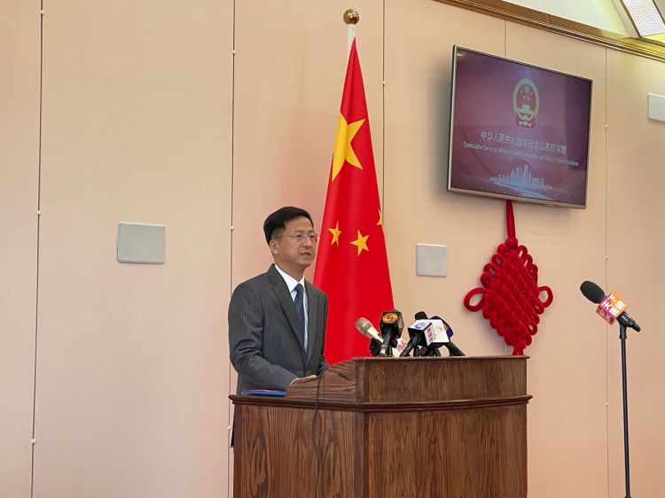 中国驻旧金山总领事张建敏举行记者见面会