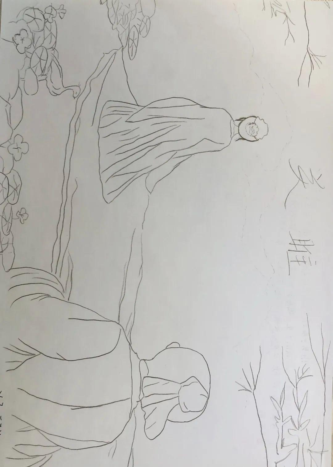 为《关雎》画插图,表达诗歌的意境和情感