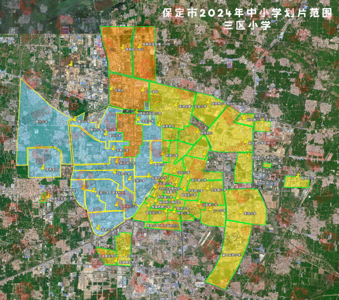 保定市各区划分地图图片